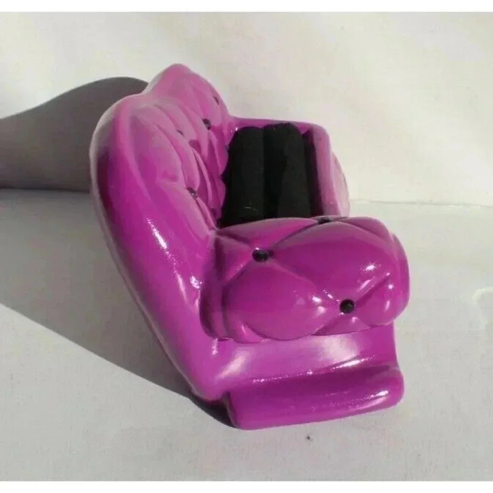 New PURPLE Ceramic Puffy Sofa Ring Holder / Organizer